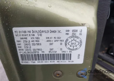 2002 Jeep Liberty Renegade from USA, damaged, VIN 1J4GL38K22W358739